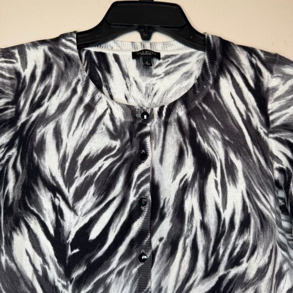 TALBOTS women's size small S 3/4 sleeve lightweight button cardigan sweater - Picture 2 of 10